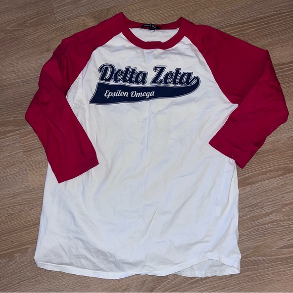 Delta zeta sorority epsilon omega chapter baseball tshirt - Picture 1 of 2